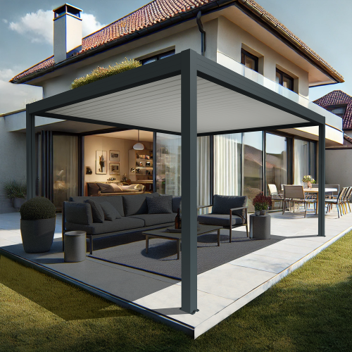 Pergola bioclimatique Xenon II îlot David Fermetures - 1