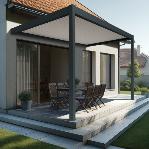 Pergola bioclimatique Xenon perpendiculaire David Fermetures - 1