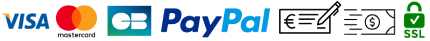 CB - Visa - MasterCard - PayPal - Chèque - Virement Bancaire - SSL